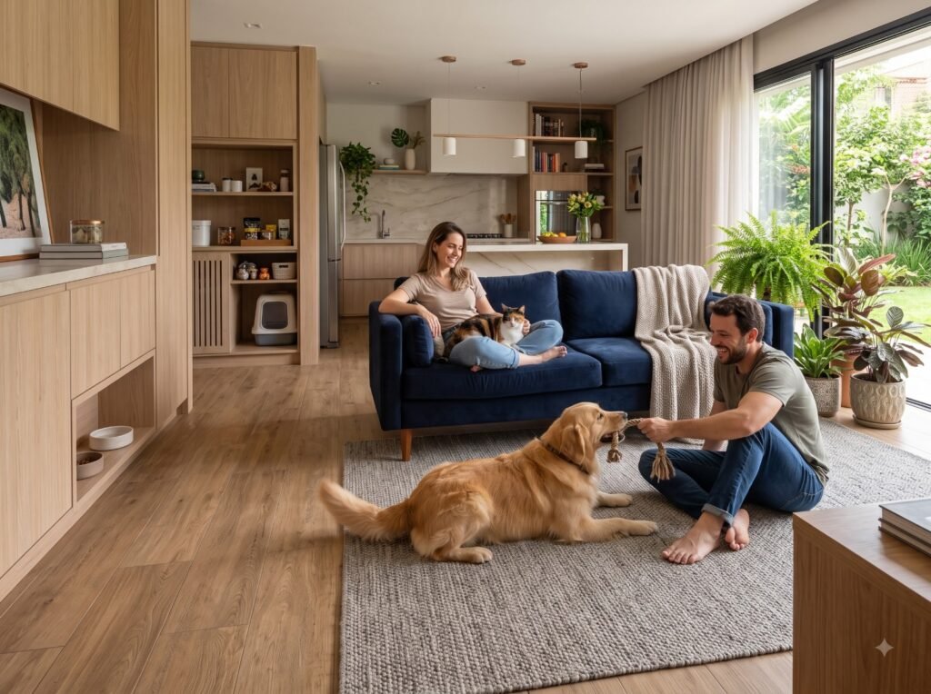 casa elegante e totalmente preparada para a rotina com pets