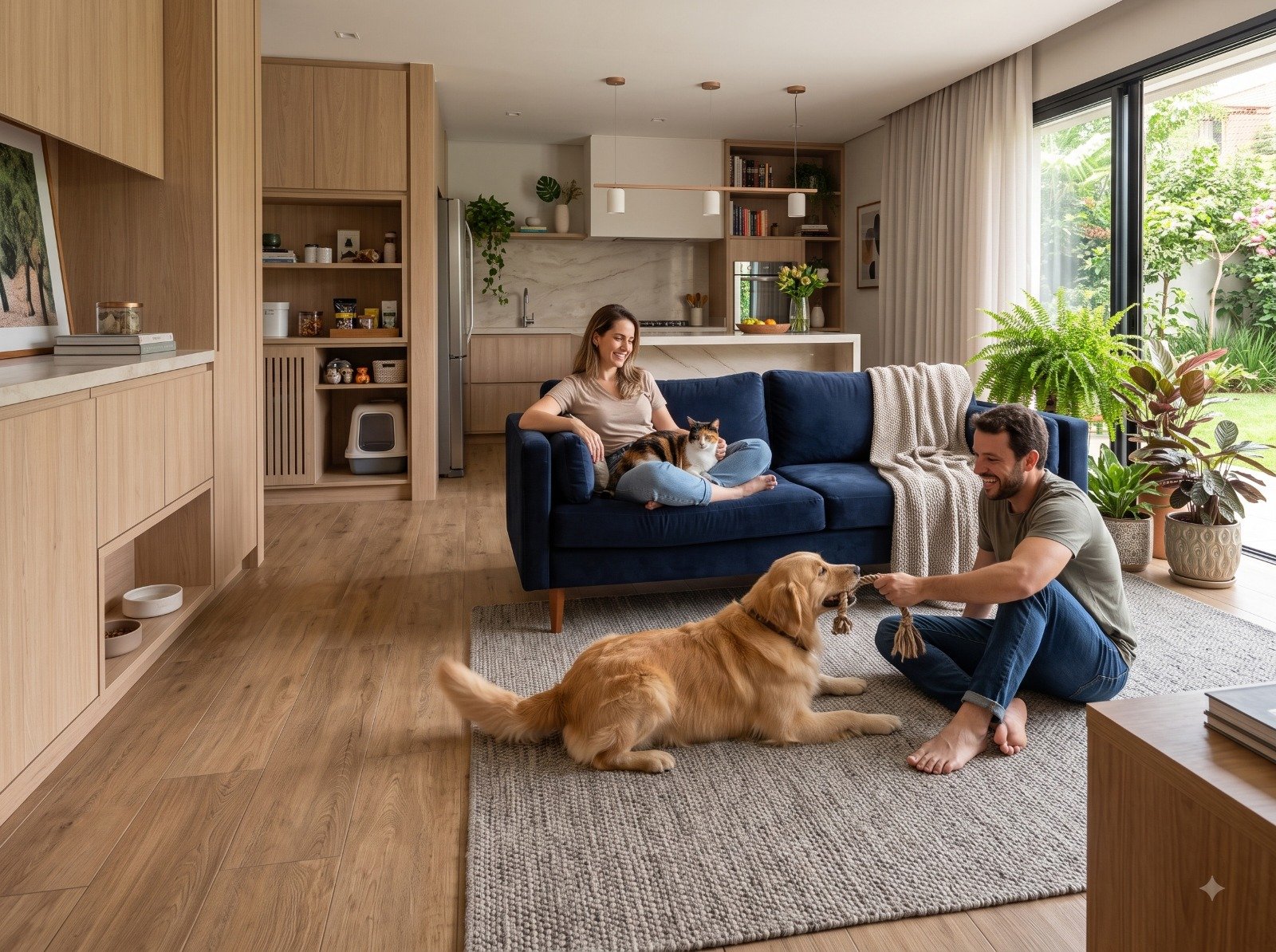 casa elegante e totalmente preparada para a rotina com pets